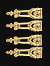 Dollhouse Miniature Knee Ornament Decorative Strips 4Pcs